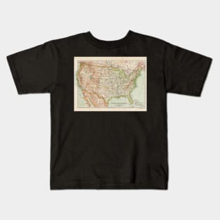 USA Antique Maps Kids T-Shirt